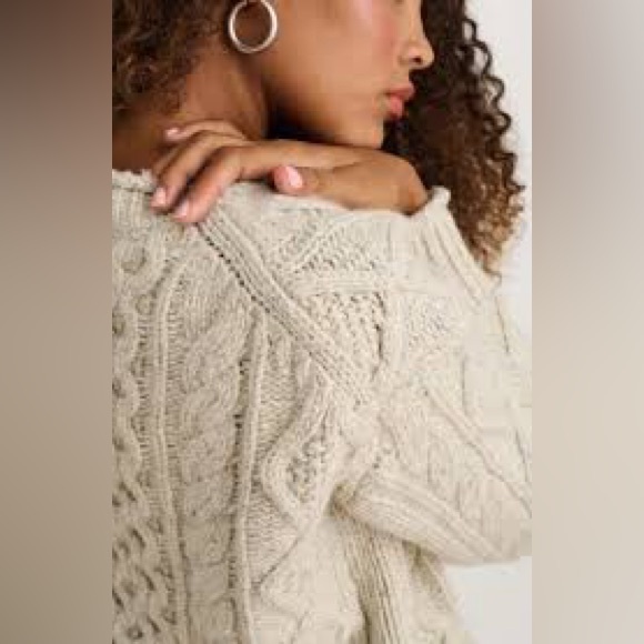 Alex Mill Cream Cable Knit Sweater - Picture 4 of 10